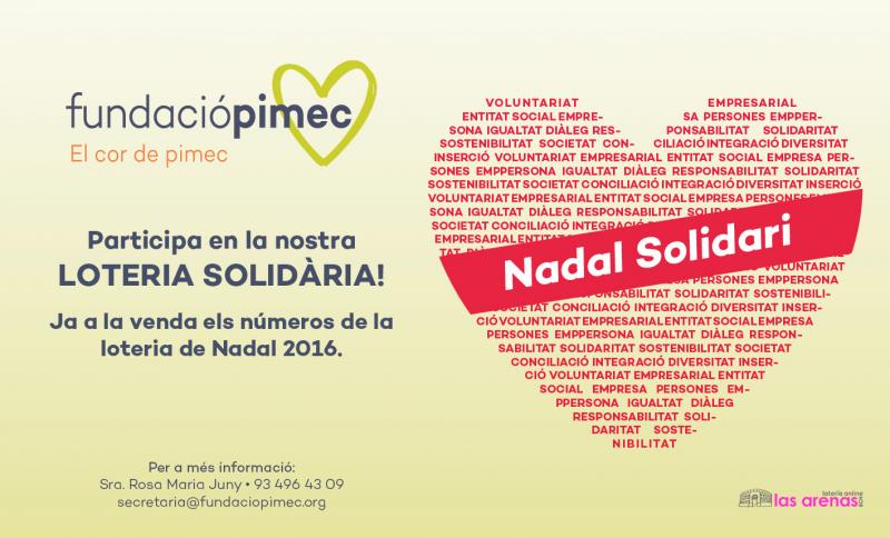 Si compreu loteria per Nadal, feu-la Solidària amb la nostra Loteria!