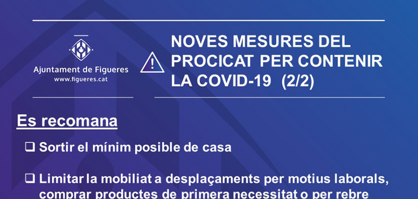 Mesures contra la covid-19 a Figueres, Vilafant i Sant Feliu de Llobregat