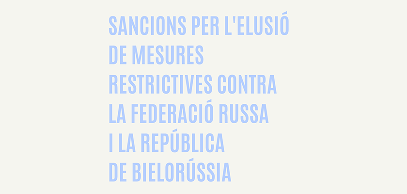 Sancions per l'elusió de mesures restrictives contra la federació russa i la república de Bielorússi