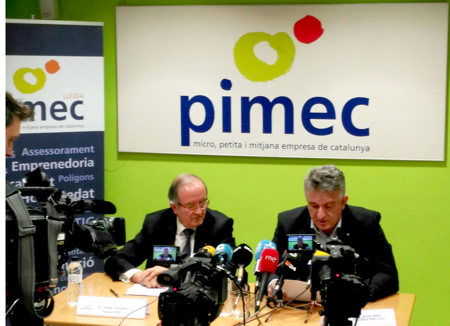 Josep González i Jaume Saltó valoren l’actualitat econòmica i empresarial de Lleida