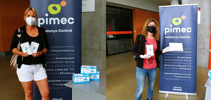 PIMEC Catalunya Central reparteix mascaretes i termòmetres a les empreses del territori