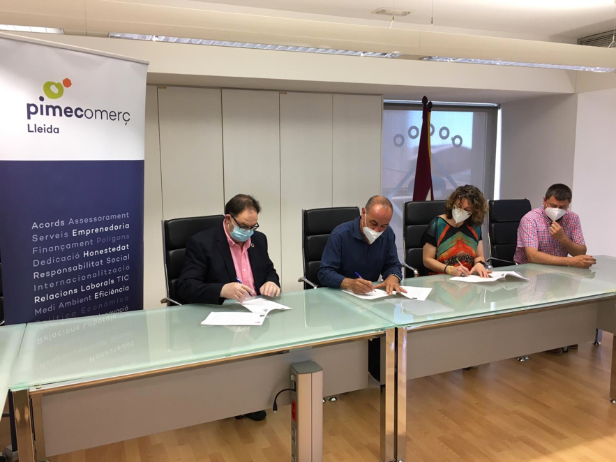 PIMEComerç Lleida signa un conveni de col·laboració amb l’Ajuntament d’Alcarràs