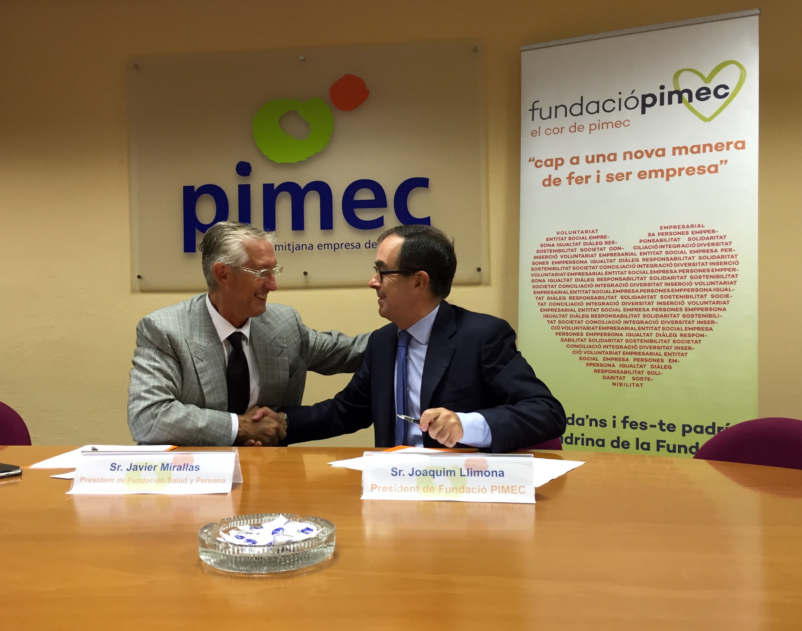 Fundació PIMEC i Fundación Salud y Persona s’alien per donar suport a les persones empresàries i a c