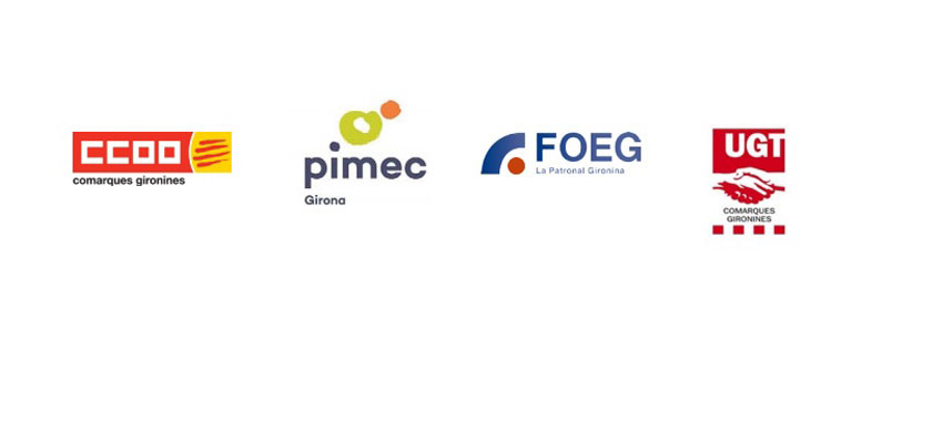 PIMEC, FOEG, UGT i CCOO presenten a l’Ajuntament de Girona la proposta de creació d’una taula per la