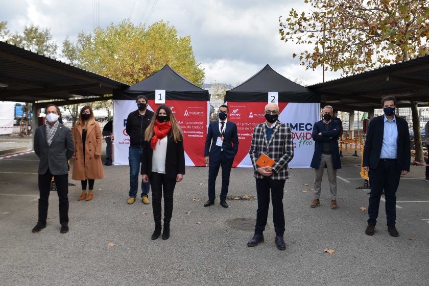 PIMEC i Mutuacat realitzen 191 tests ràpids d’antígens a treballadors i treballadores de 20 empreses